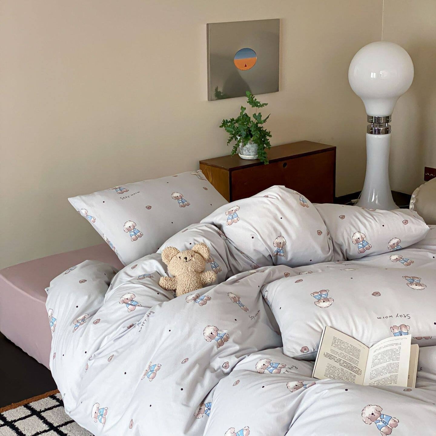 Blue Jacket Pup Bedding Set