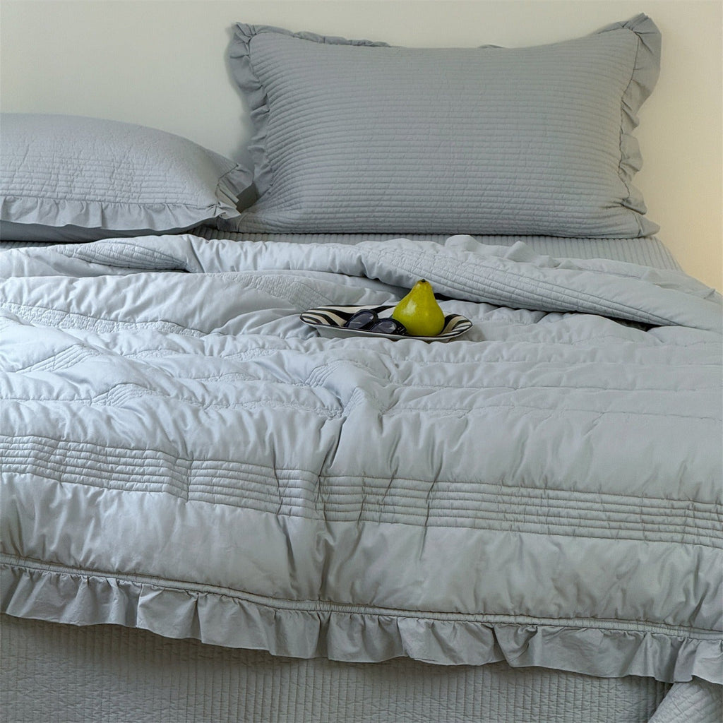 Soft Cream Summer Quilted Blanket