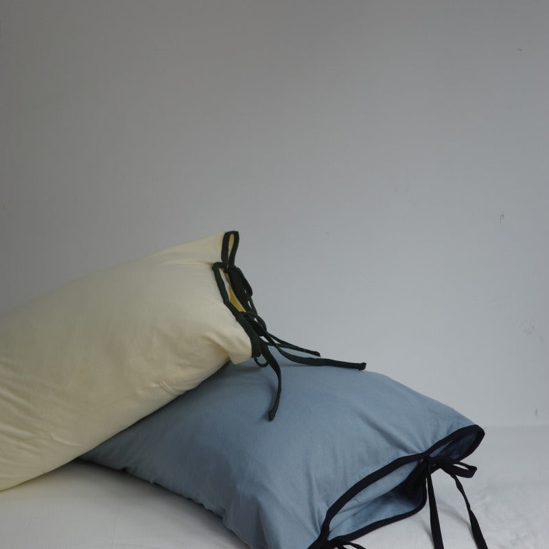 Soft Tie Jersey Cotton Pillowcase Set