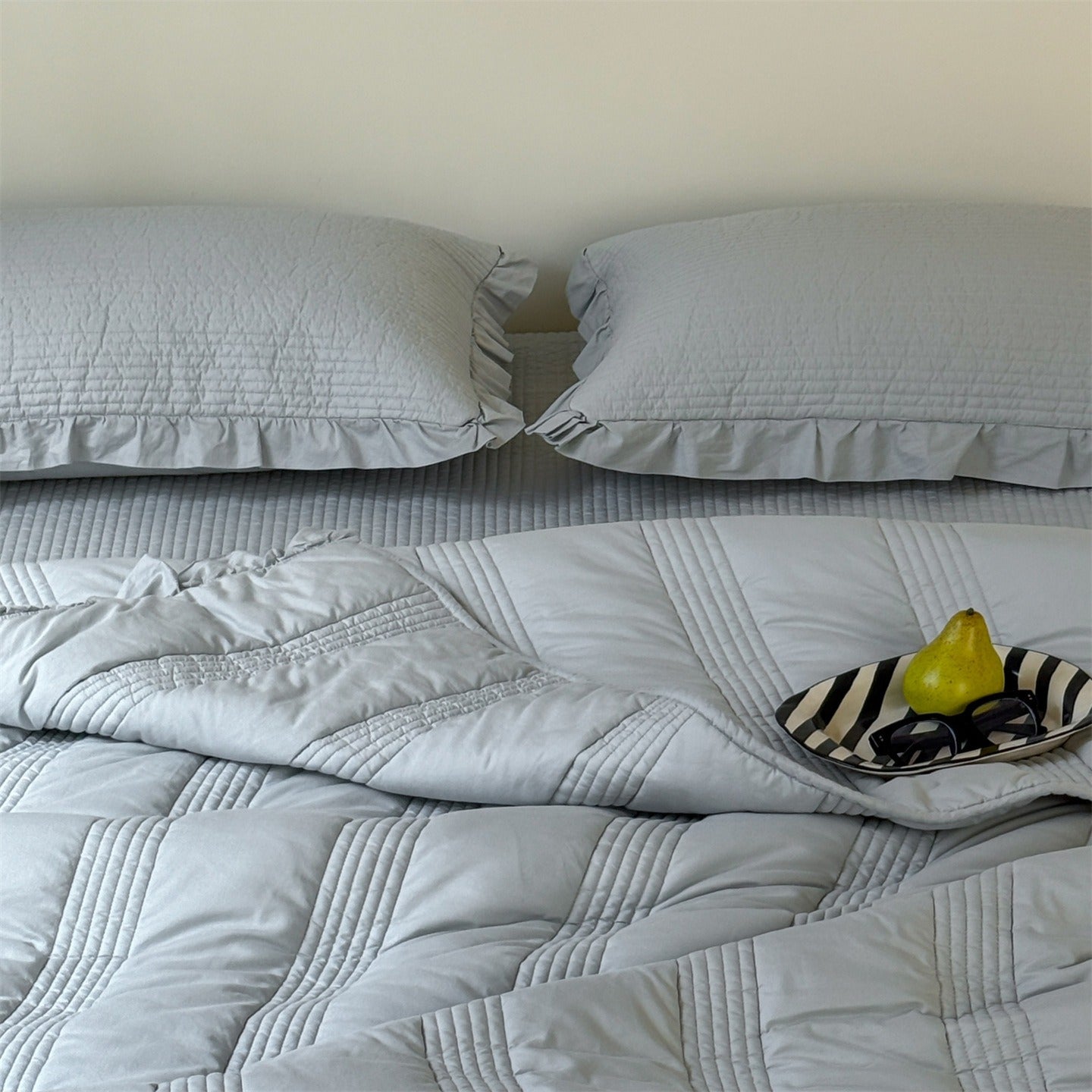 Soft Cream Summer Quilted Blanket