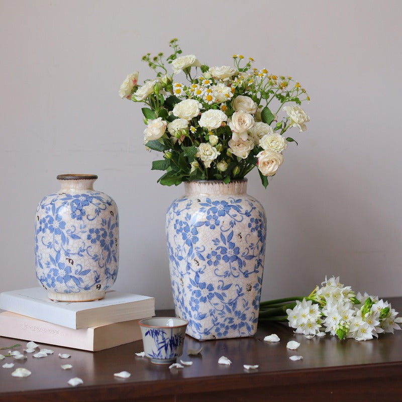 Blue Countryside Ceramic Vase