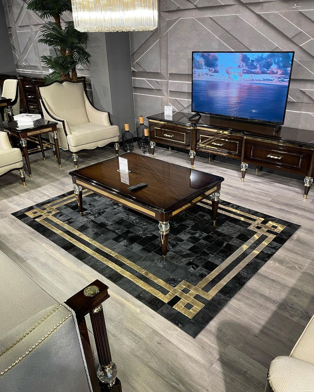 Tinera Handcrafted Flatweave Natural Leather Rug