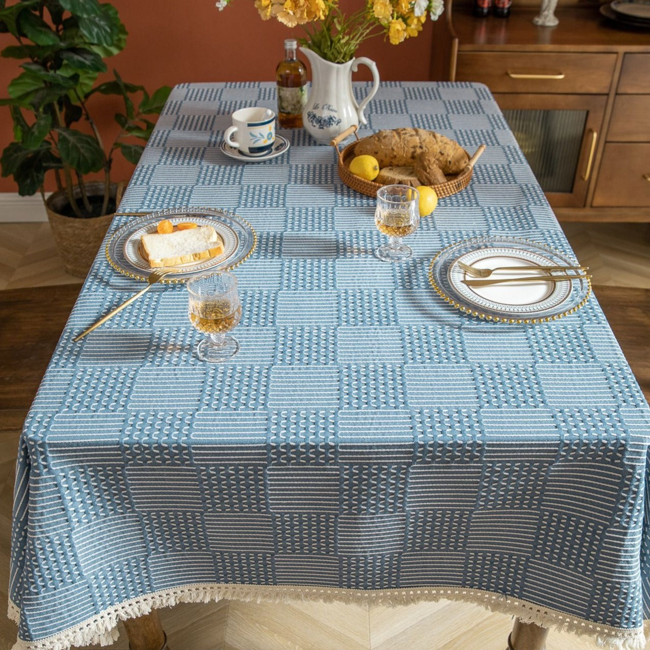 Vintage Geo Weave Tablecloth