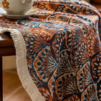 Golden Autumn Round Tablecloth