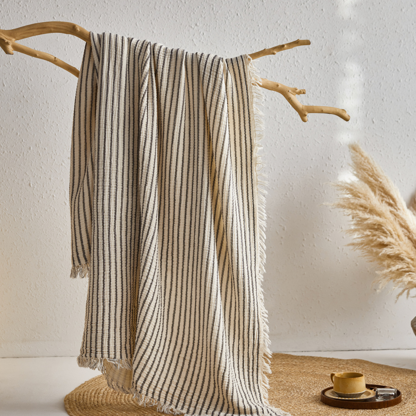 Woven Stripe Throw Blanket