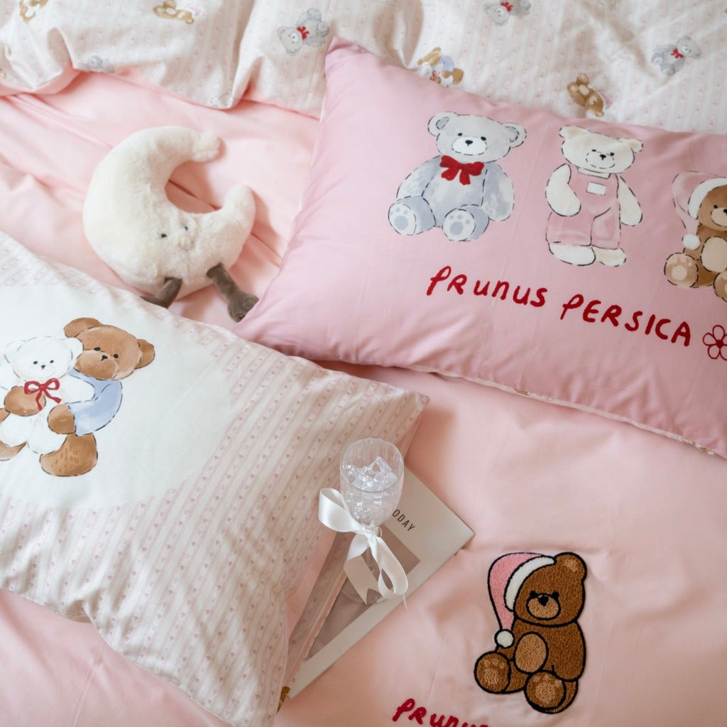 Pink Teddy Dreams Bedding Set