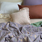 French Vintage Floral Summer Quilted Blanket