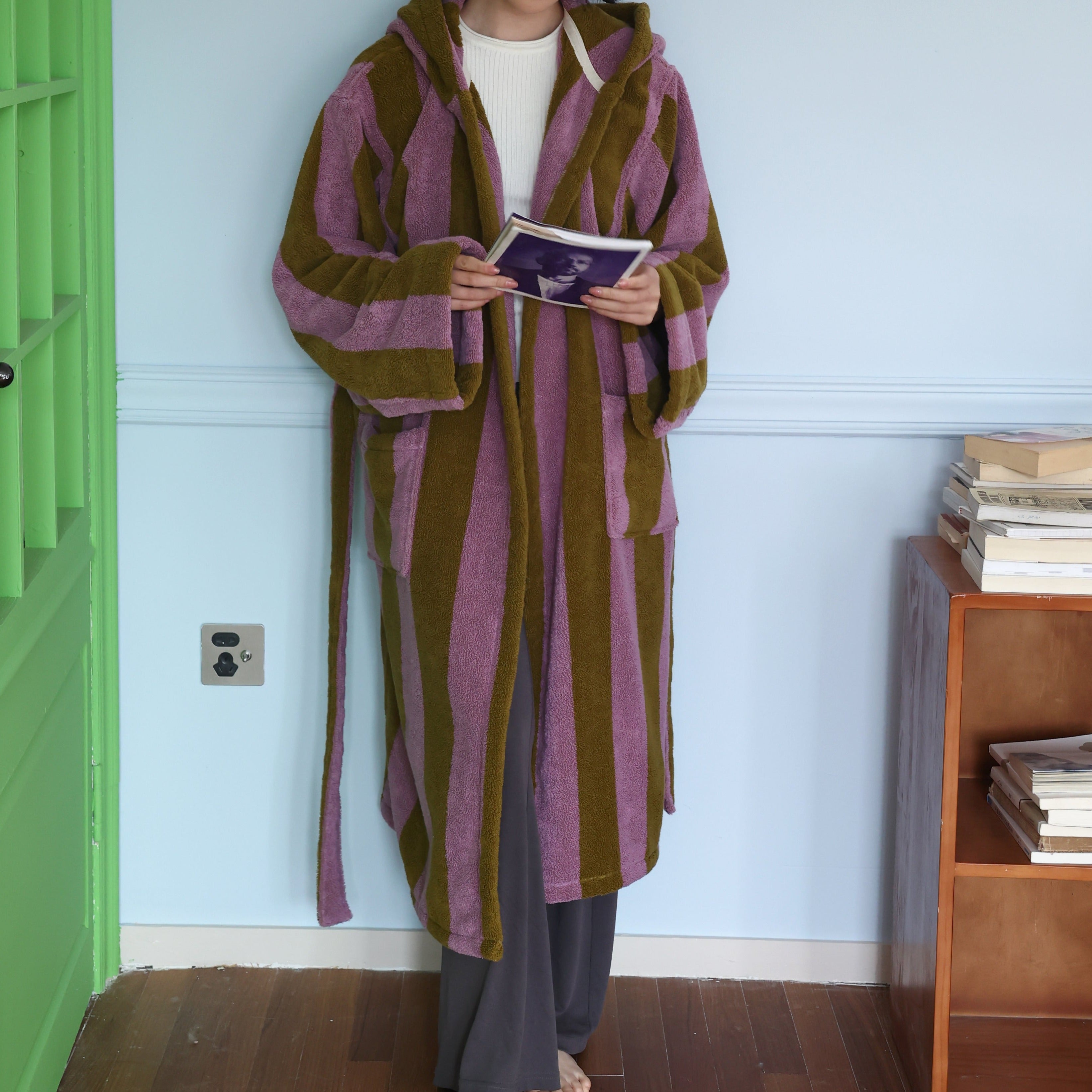 Rosewood Stripe Bathrobe