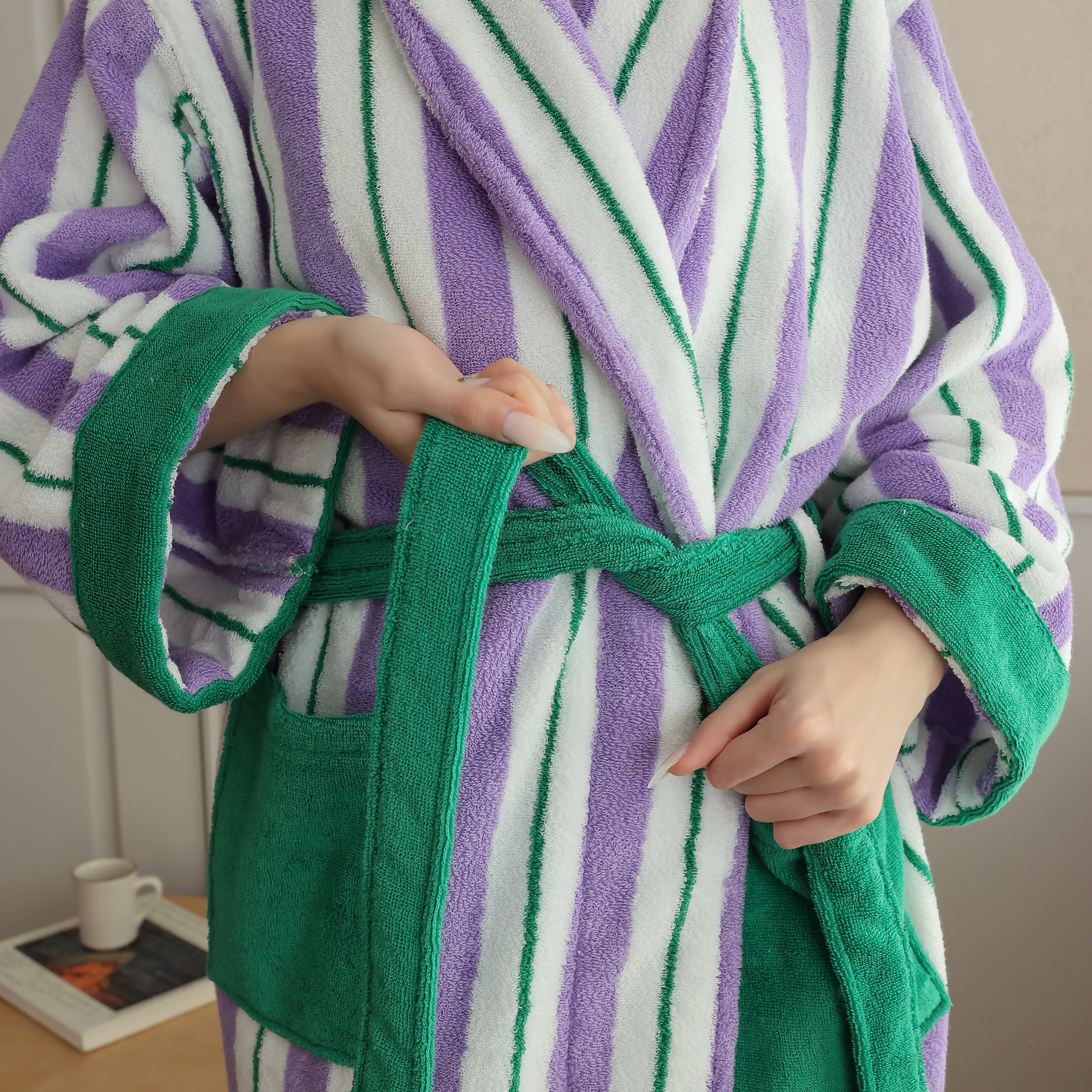 Botanic Breeze Striped Robe