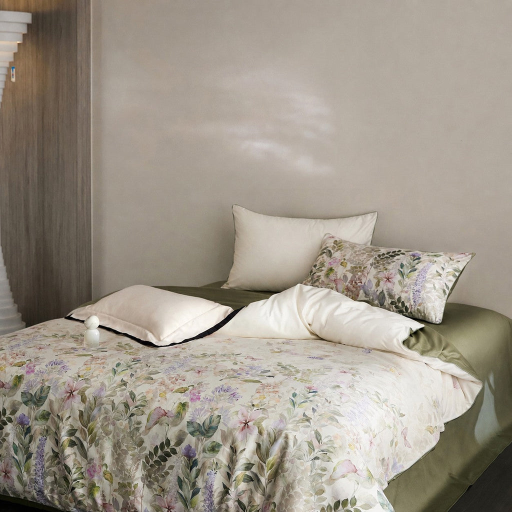 Sylvara Botanical Egyptian Cotton Bedding Set