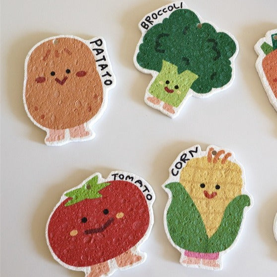 Farm Veggie Dish Sponge Set