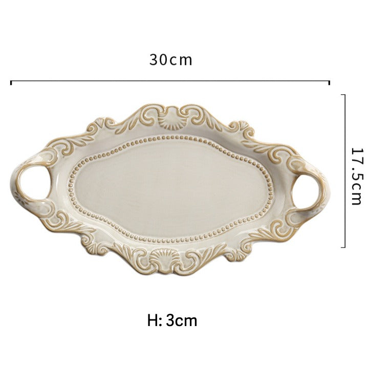 Royal Rococo Ceramic Plate