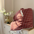 Cherry Check Summer Quilted Blanket