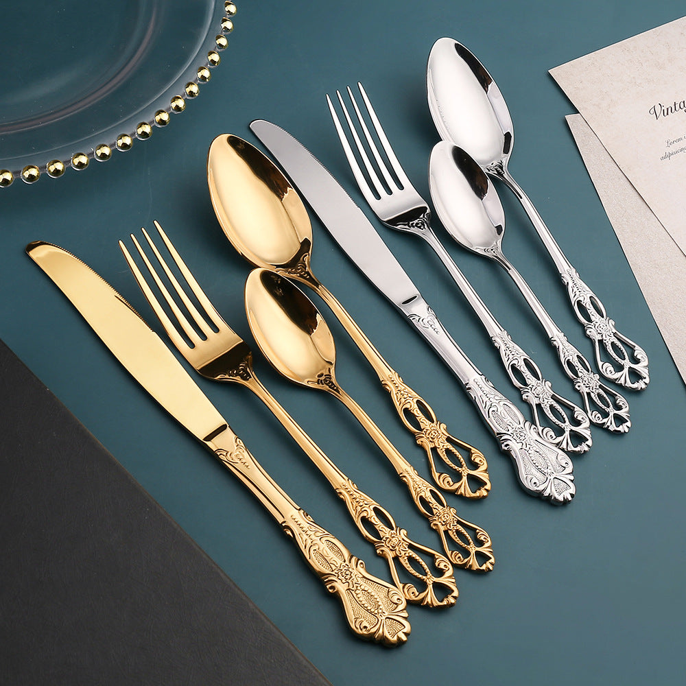 Dalia Silver Baroque Stainless Steel Cutlery Set
