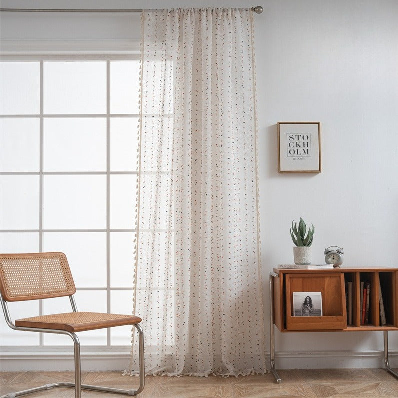 Candy Dot Tassel Curtain