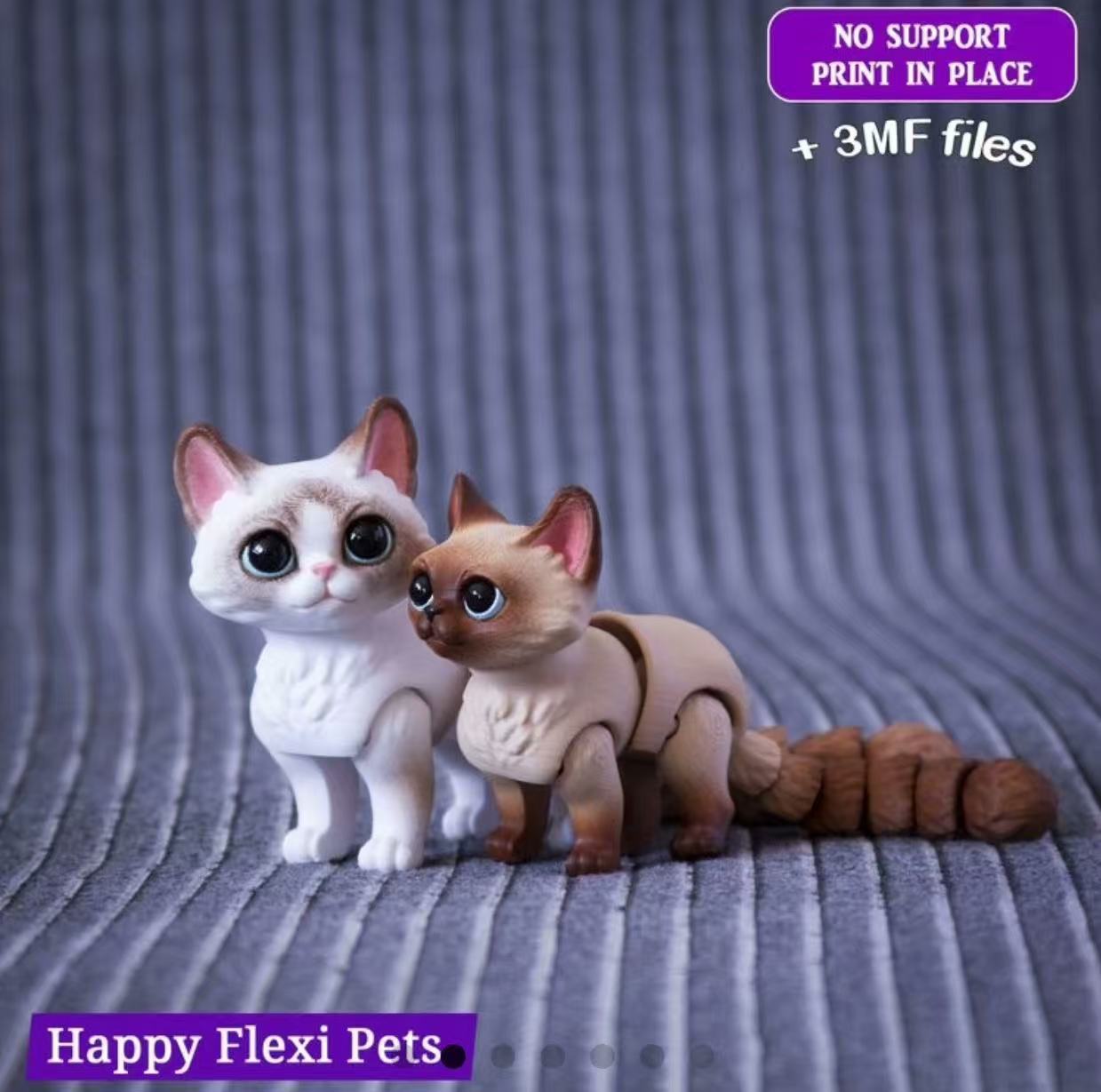 3D printed cute kitten