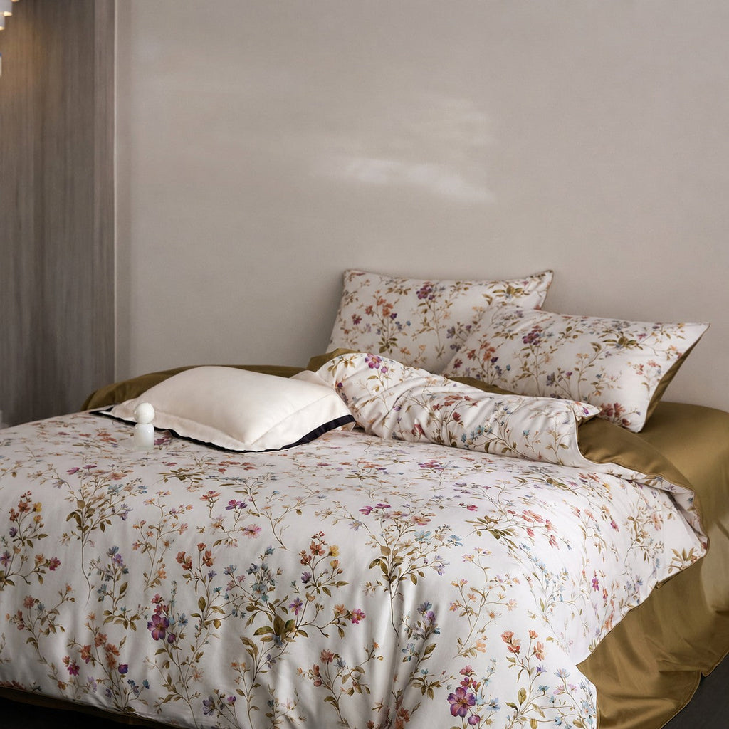 Evren Floral Egyptian Cotton Bedding Set