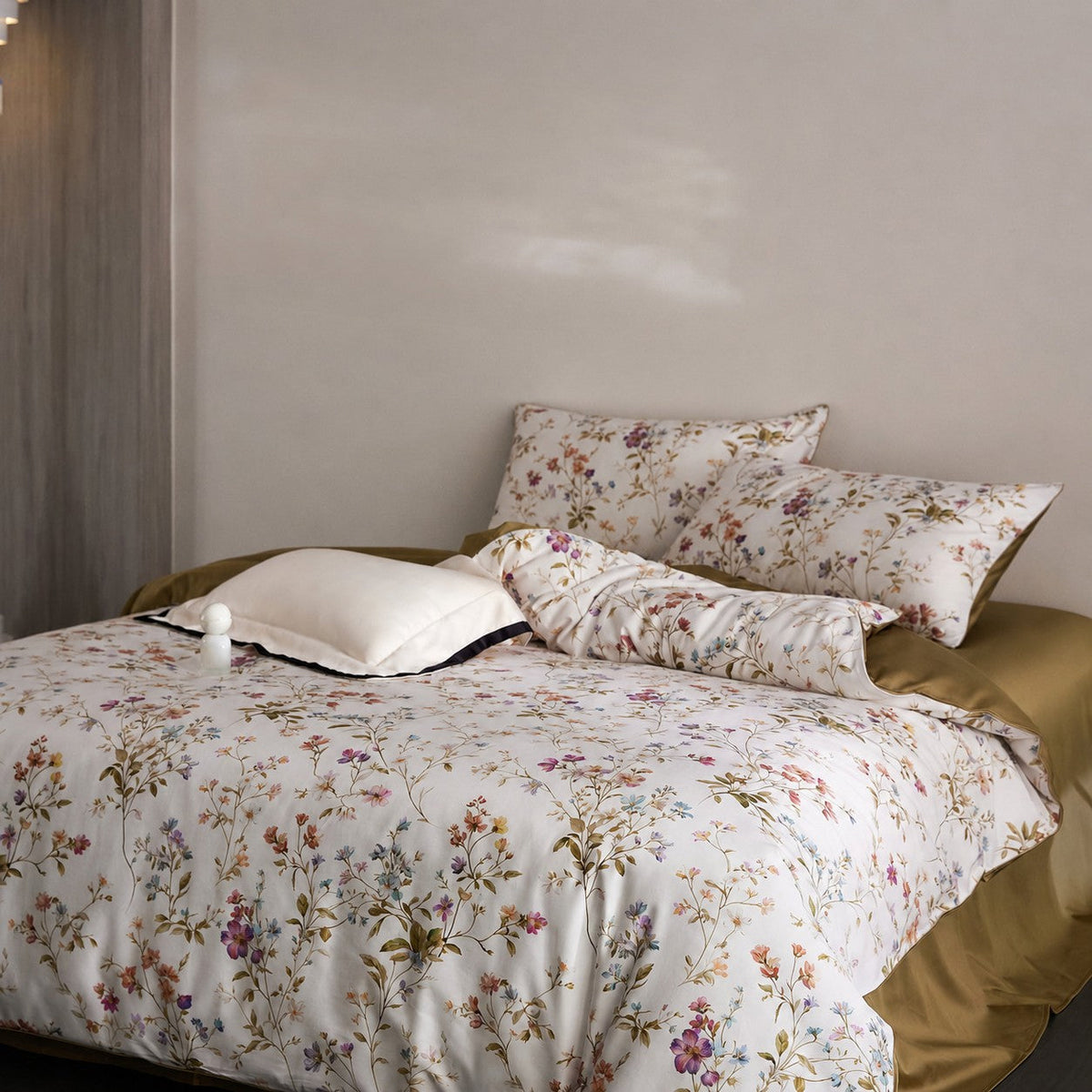 Evren Floral Egyptian Cotton Bedding Set
