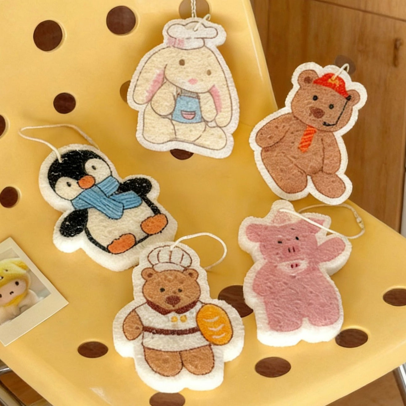 Bakery Animal Dish Sponge Set