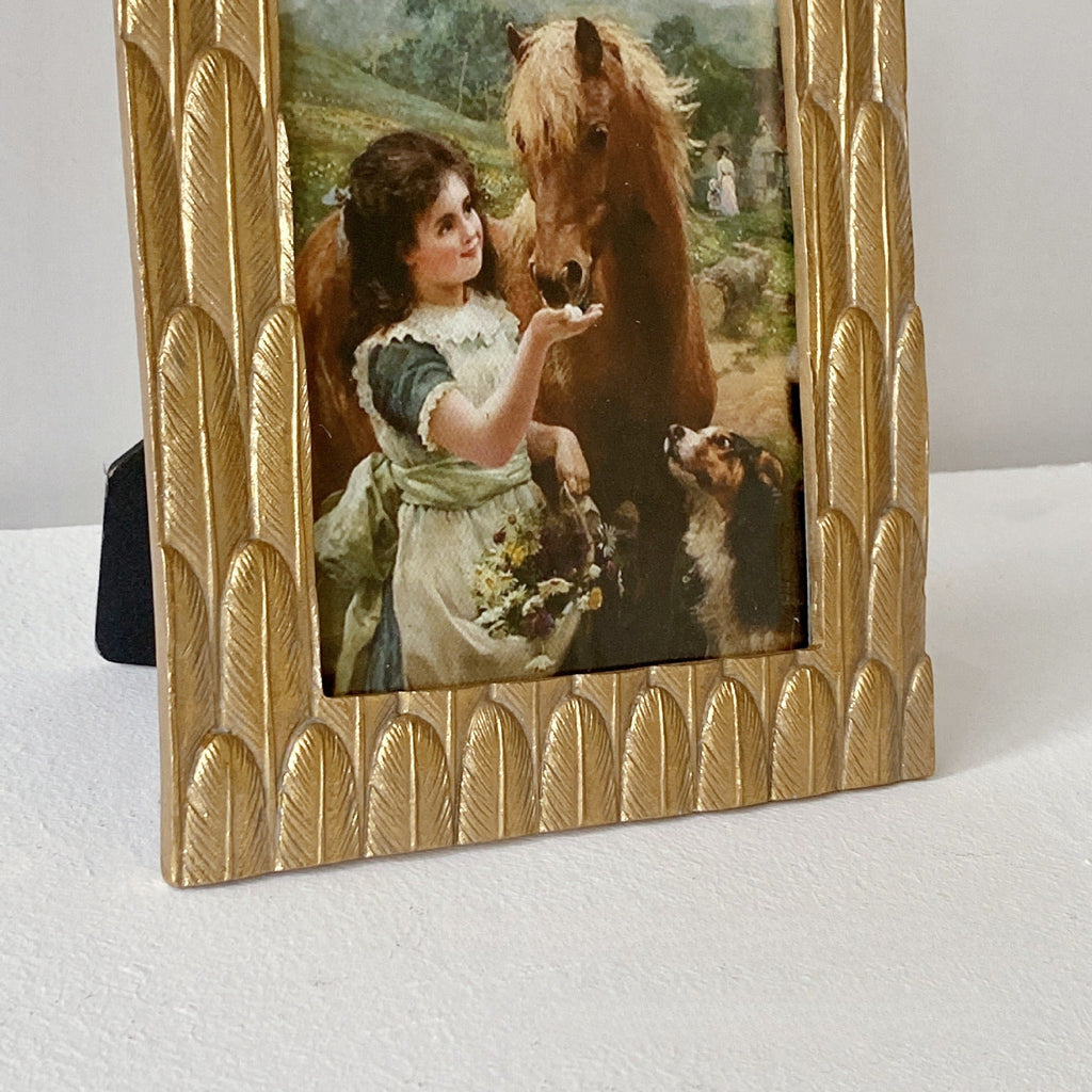 Gilded Feather Vintage Frame