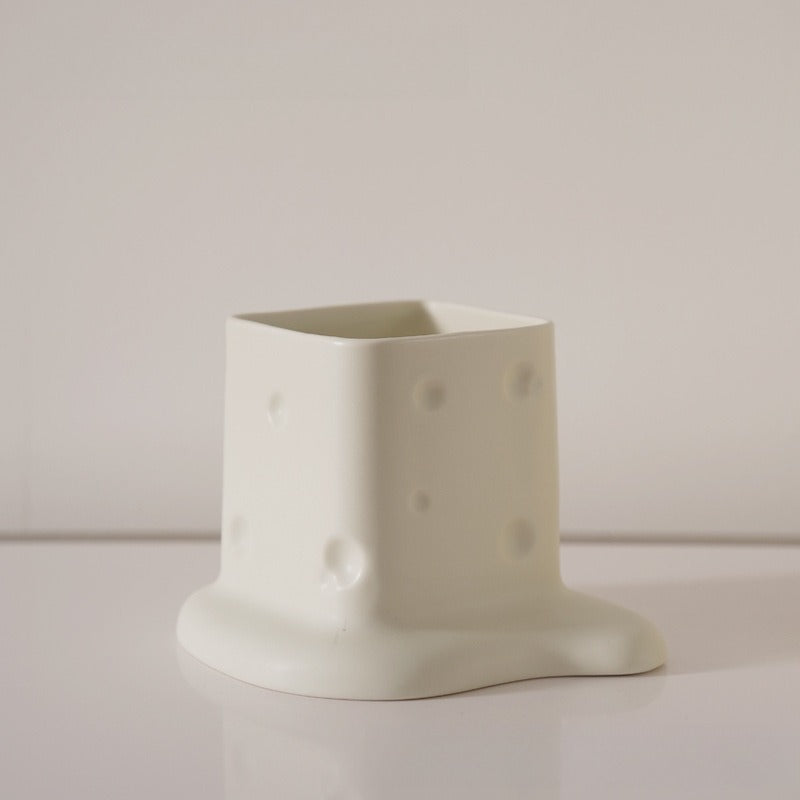 Swiss Cheese Brush Holder