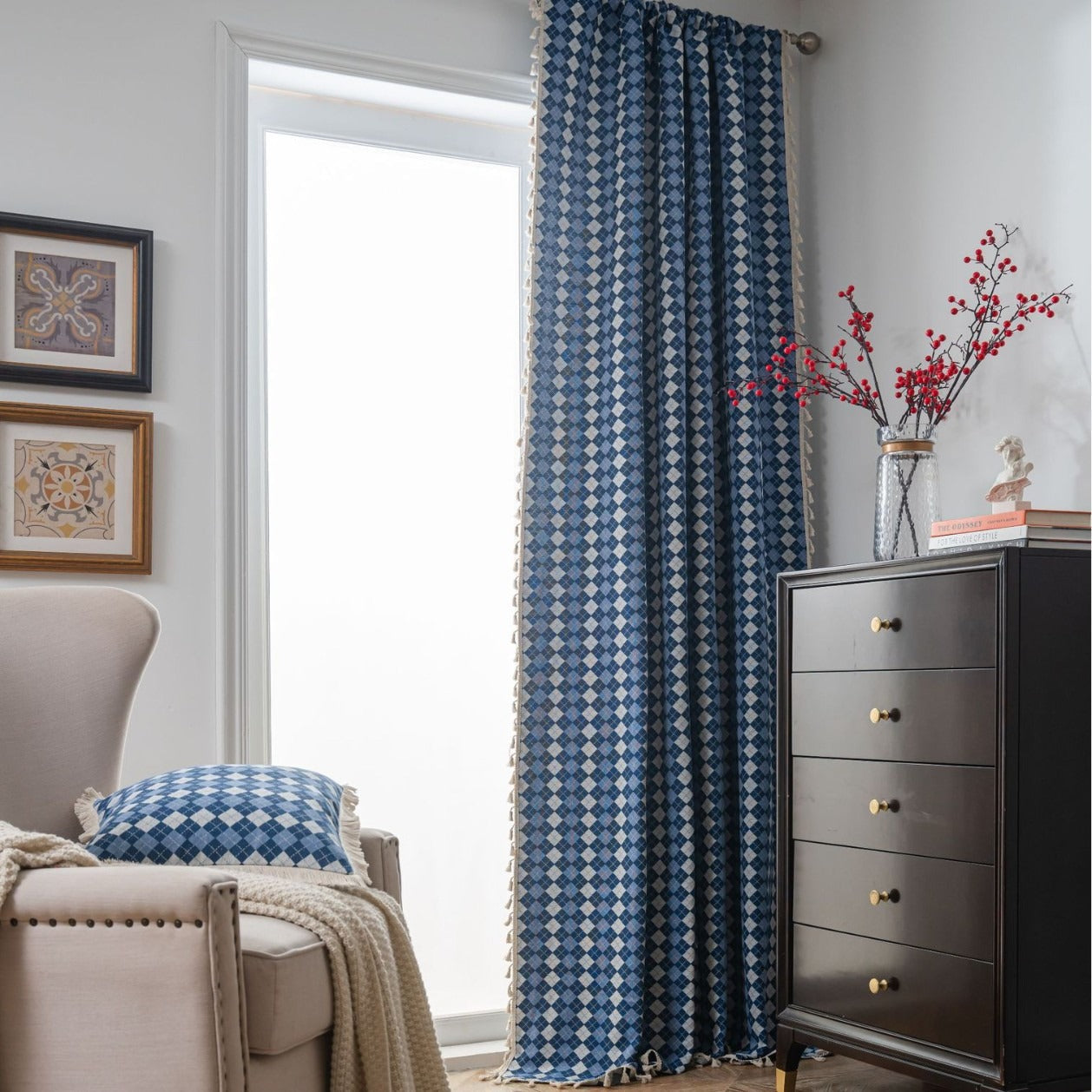 Disco Diamond Tassel Curtain