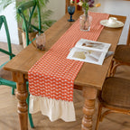 Rustic Ruffle Floral Table Runner