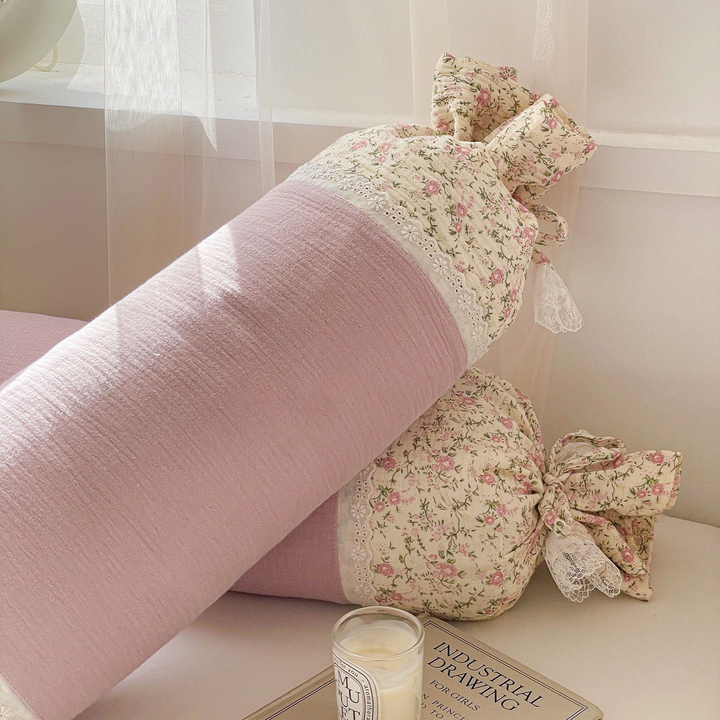 Candy Lace Bolster Pillow