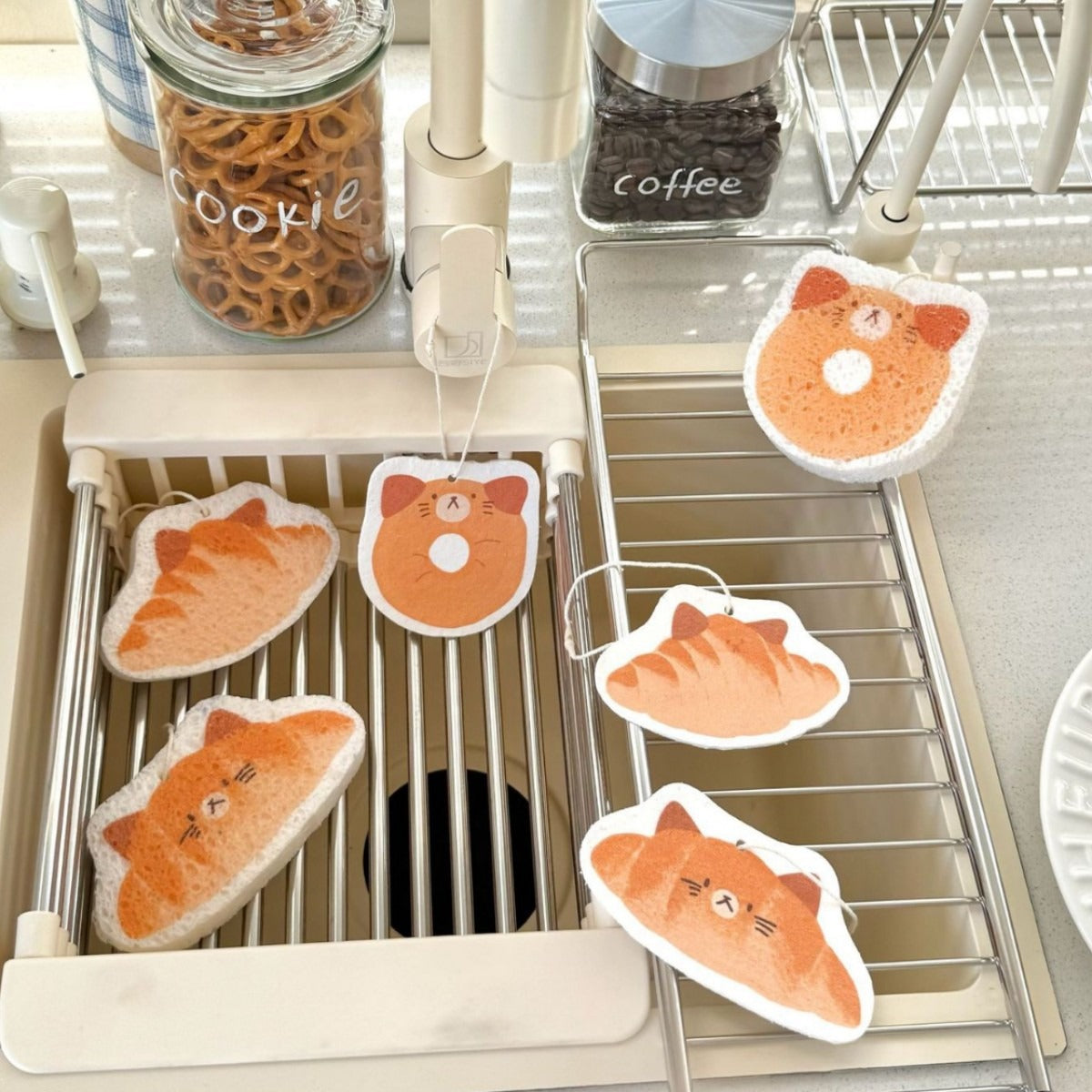 Bread Kitty Dish Sponge Set