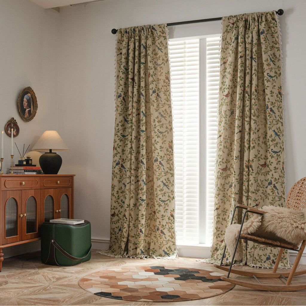 Singing Bird Tassel Curtain - FINAL SALE
