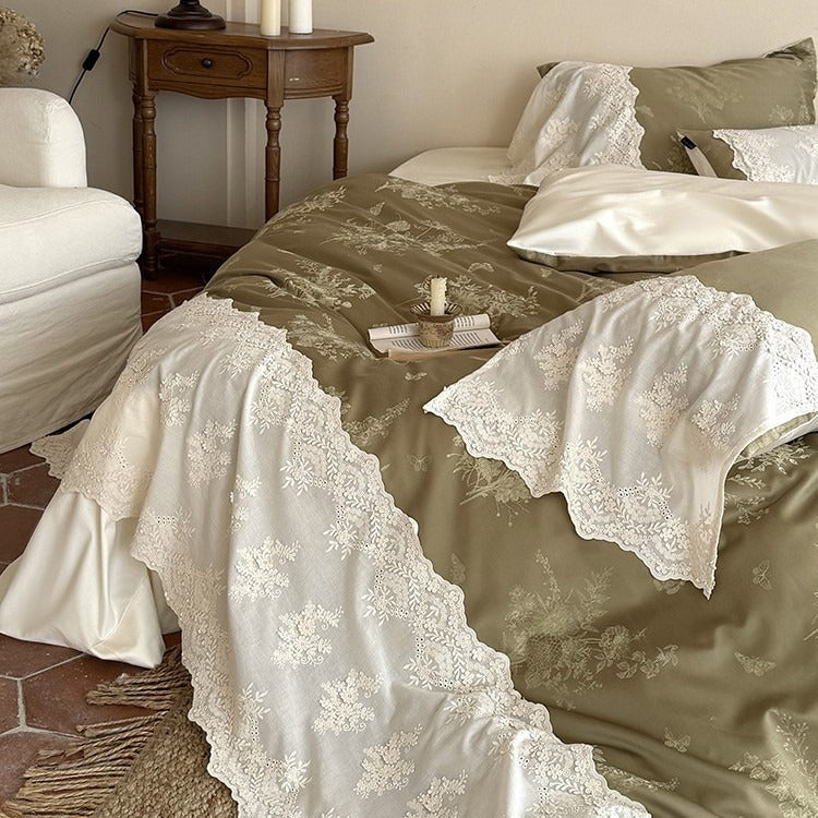 Botanical Manor Lace Bedding Set