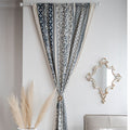 Santorini Blue Stripe Curtain