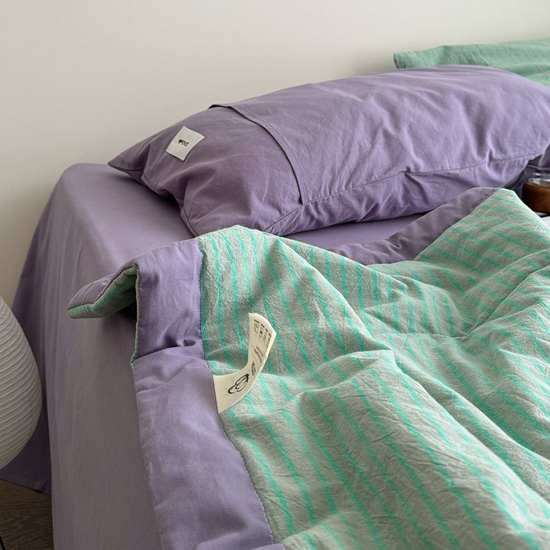 ColourPop Stripe Summer Quilted Blanket
