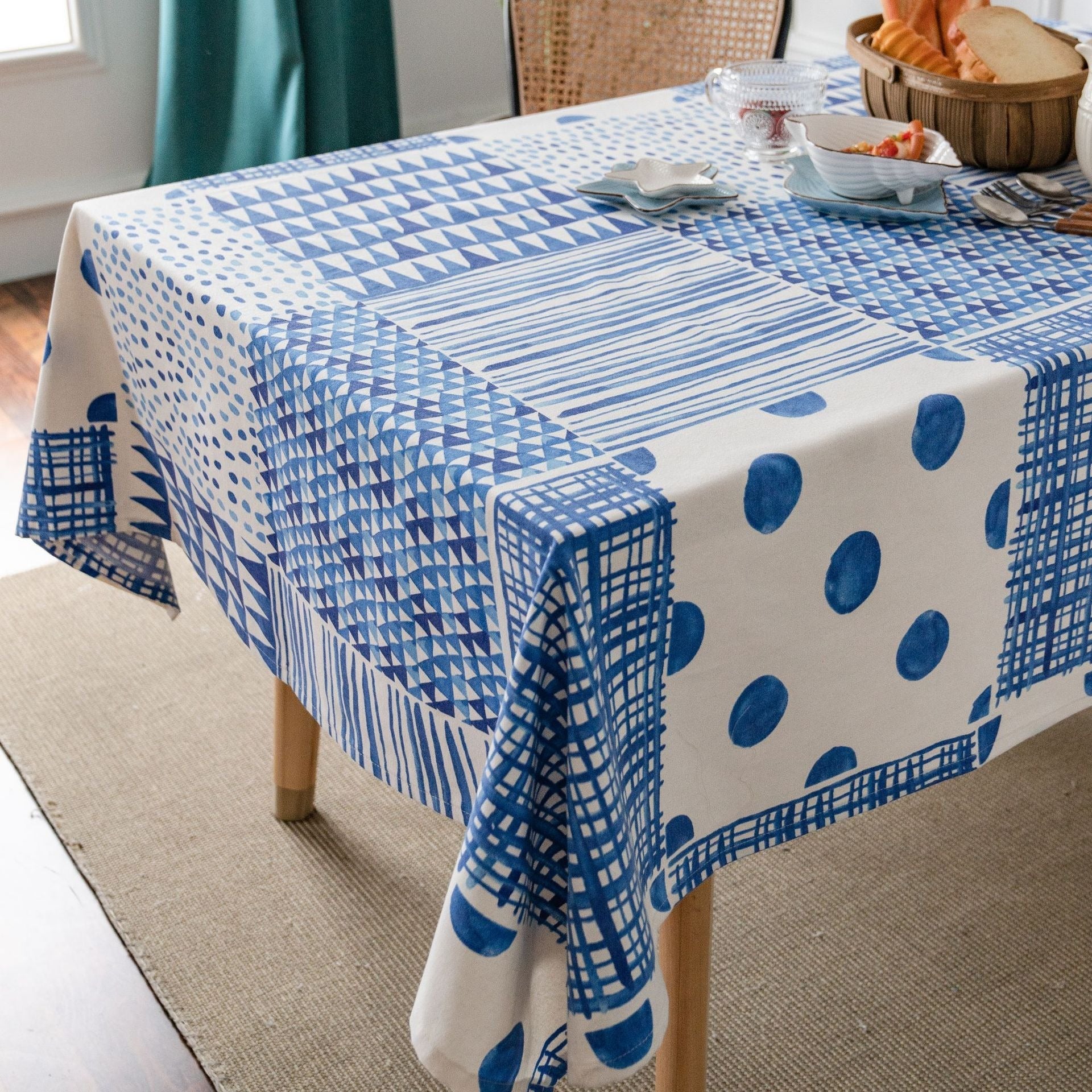 Mediterranean Blue Tablecloth