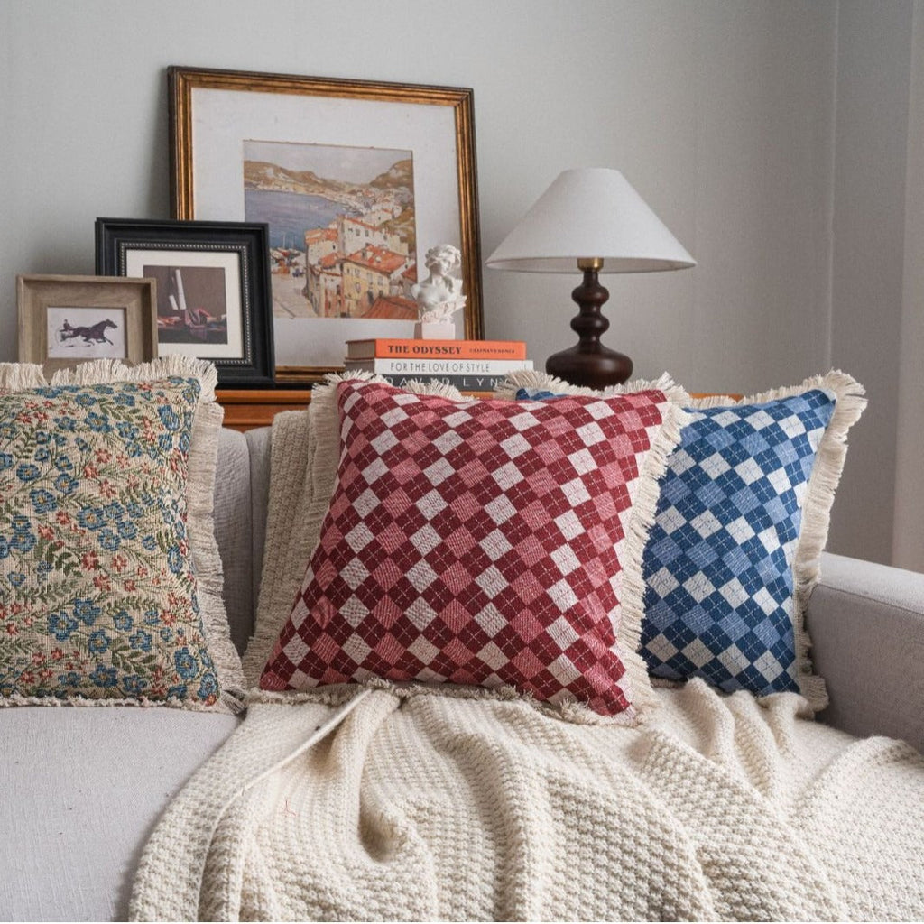 Disco Diamond Fringe Cushion