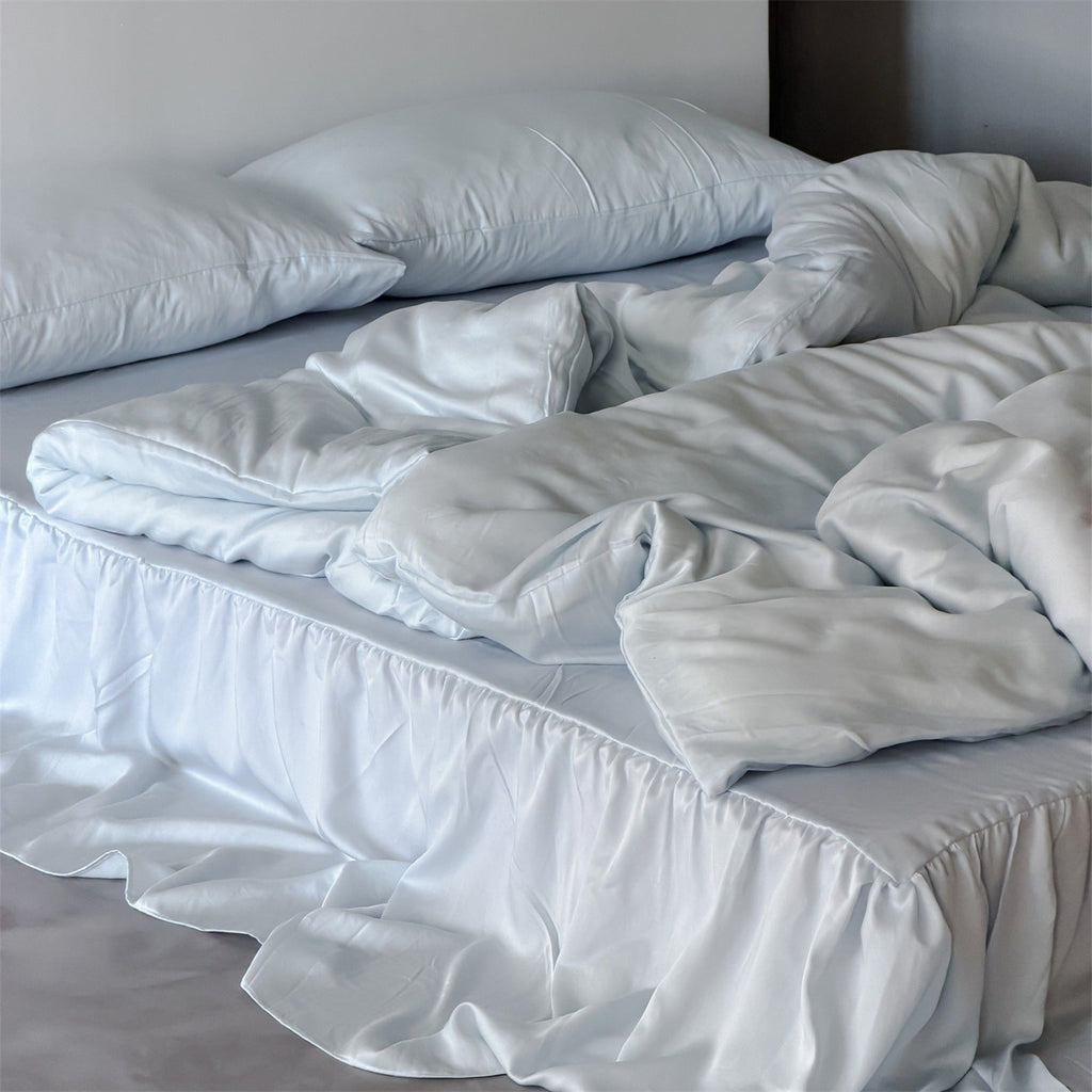 Ruffle Skirt Silky Bedding Set