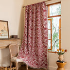 Red Palm Tassel Curtain
