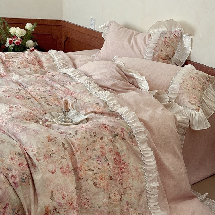 French Countryside Rose Bedding Set