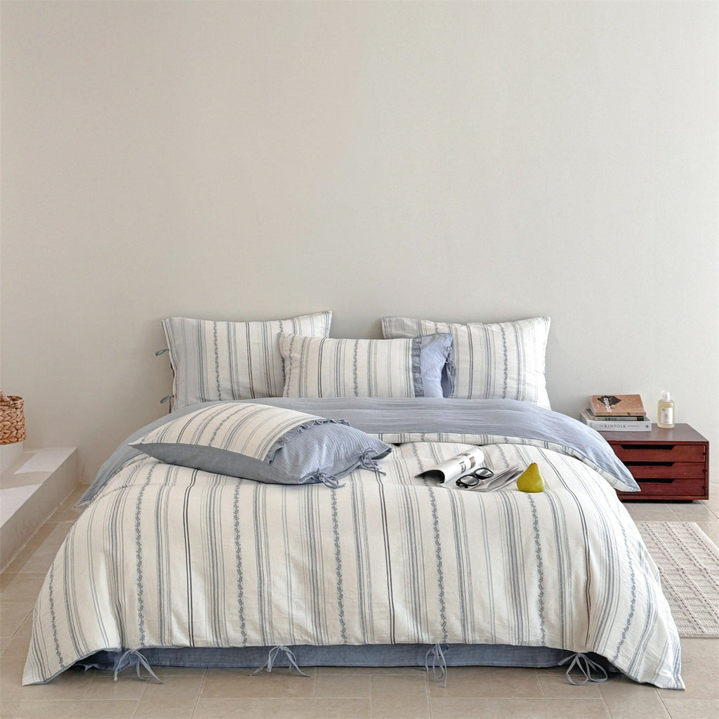Sea Salt Stripe Bedding Set