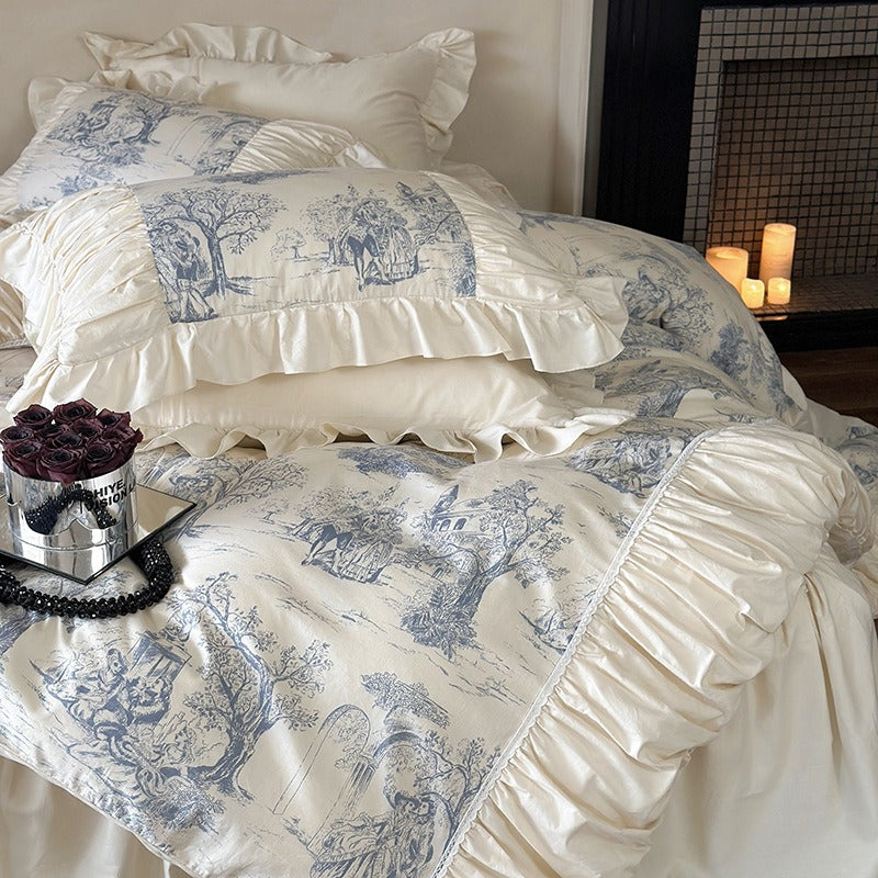 Courtly Blue Quilt Cover Set