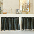Green Tartan Cabinet Curtain