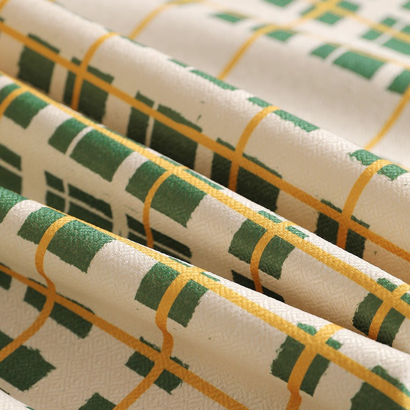 Lime Plaid Tablecloth