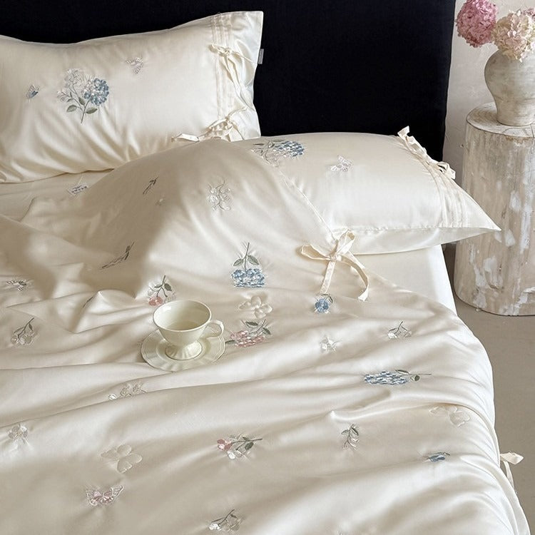 Hydrangea Whisper Summer Quilted Blanket