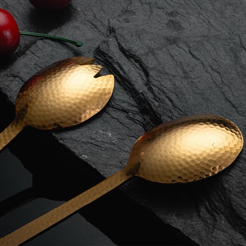 Gold Hammer Texture Salad Set