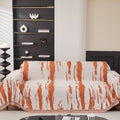Warm Orange Artistic Stripes Sofa Cover