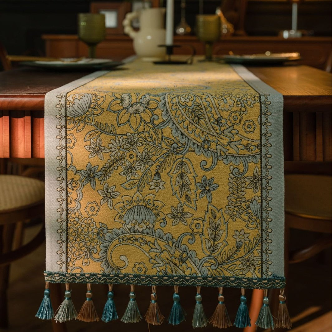 Sunlit Paisley Tassel Runner