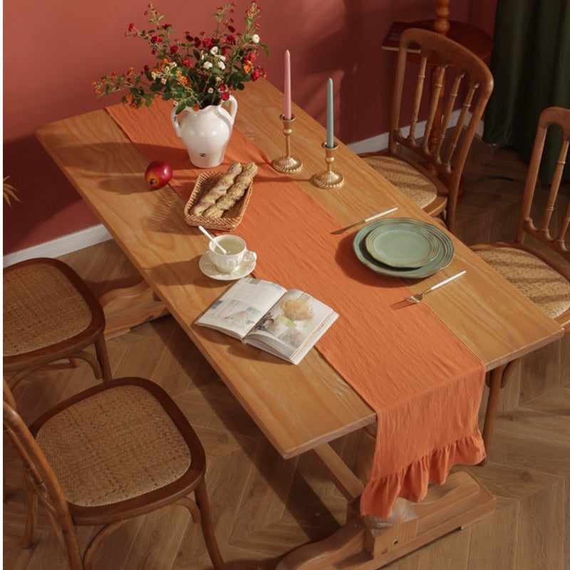 Pumpkin Ruffle Table Runner