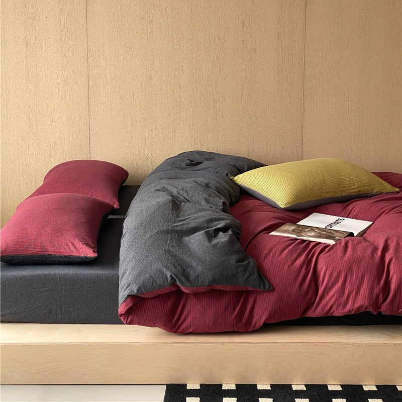 Knit Stripe Bedding Set
