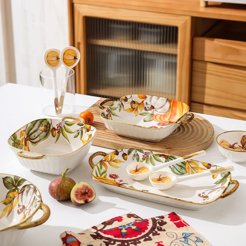 Pumpkin Ceramic Dinnerware Set