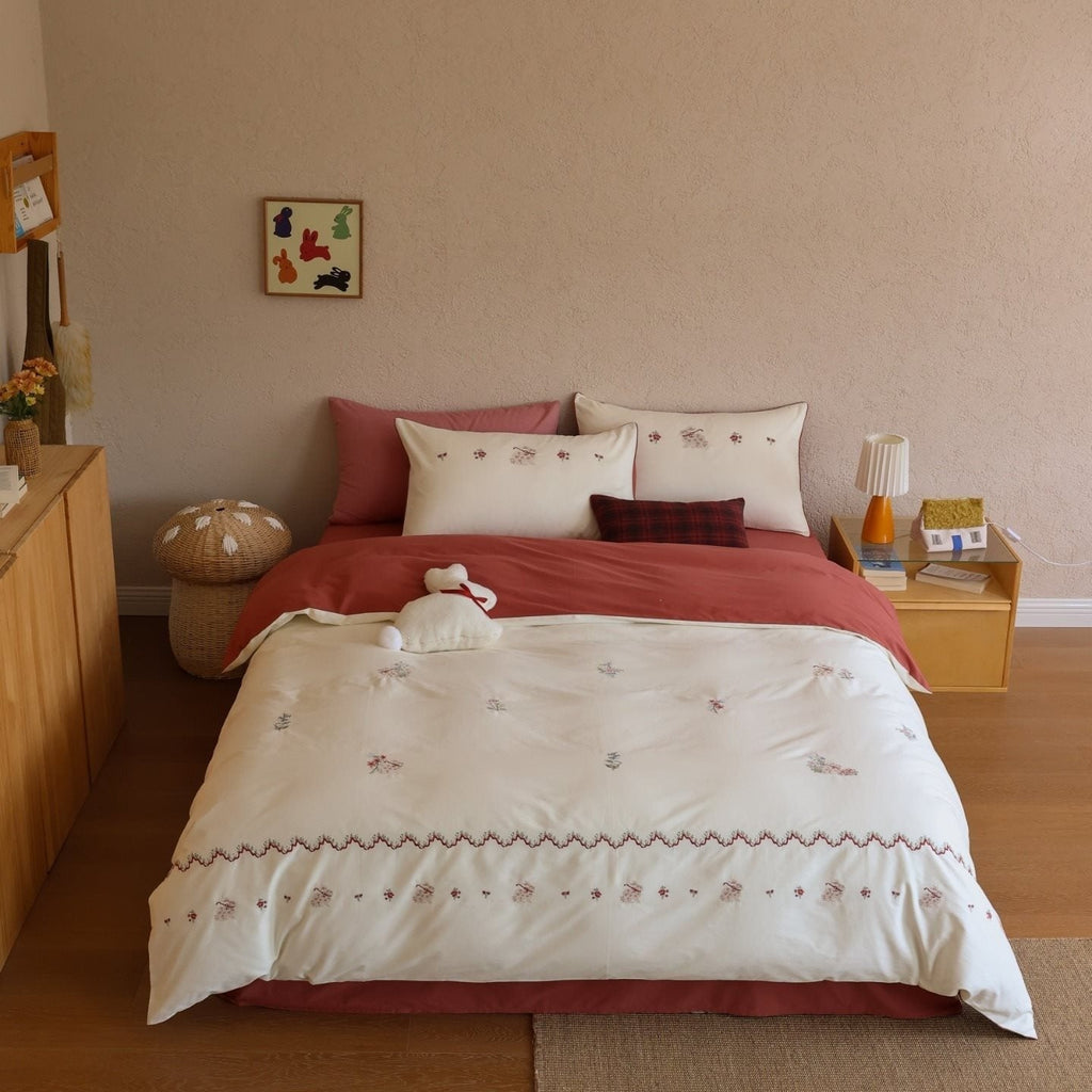 Raspberry Bloom Bedding Set
